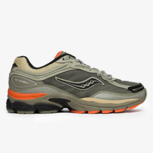 Saucony Progrid Omni 9 Basket - Kaki / Gris / Orange
